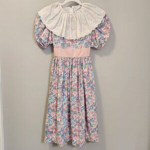 Jayne Copeland Vintage Inspired Floral Dress Girls 8 Cottagecore Classic Girly